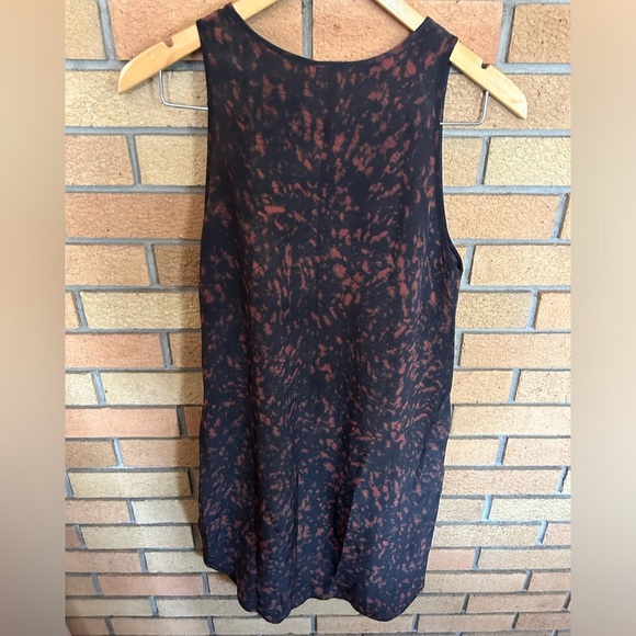 3.1 Phillip Lim Black & Orange/Brown Sleeveless 100% Silk Shift Dress Size 6 - Picture 2 of 6